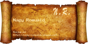 Nagy Romuald névjegykártya
