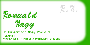 romuald nagy business card